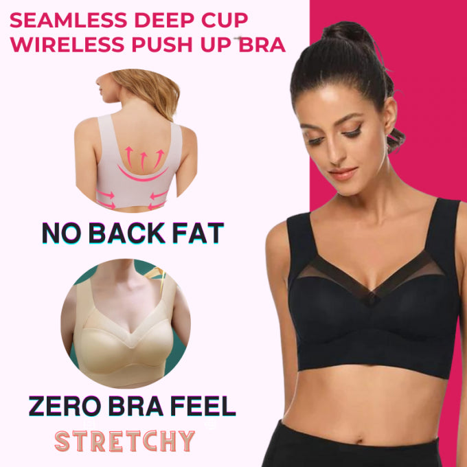 Buy 1 Free 1(2packs)🔥 Plus Size Seamless Push Up Wireless Bras-50% OFF!FREE SHIPPING