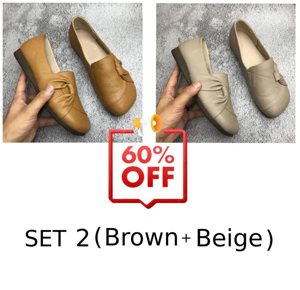Last Day Promotion 60% OFF - Women's leather soft-soled non-slip shoes