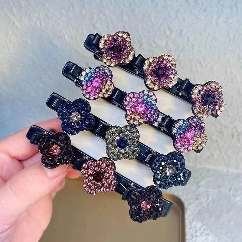 🔥Limited Time - $0 🔥Sparkling Crystal Stone Braided Hair Clips