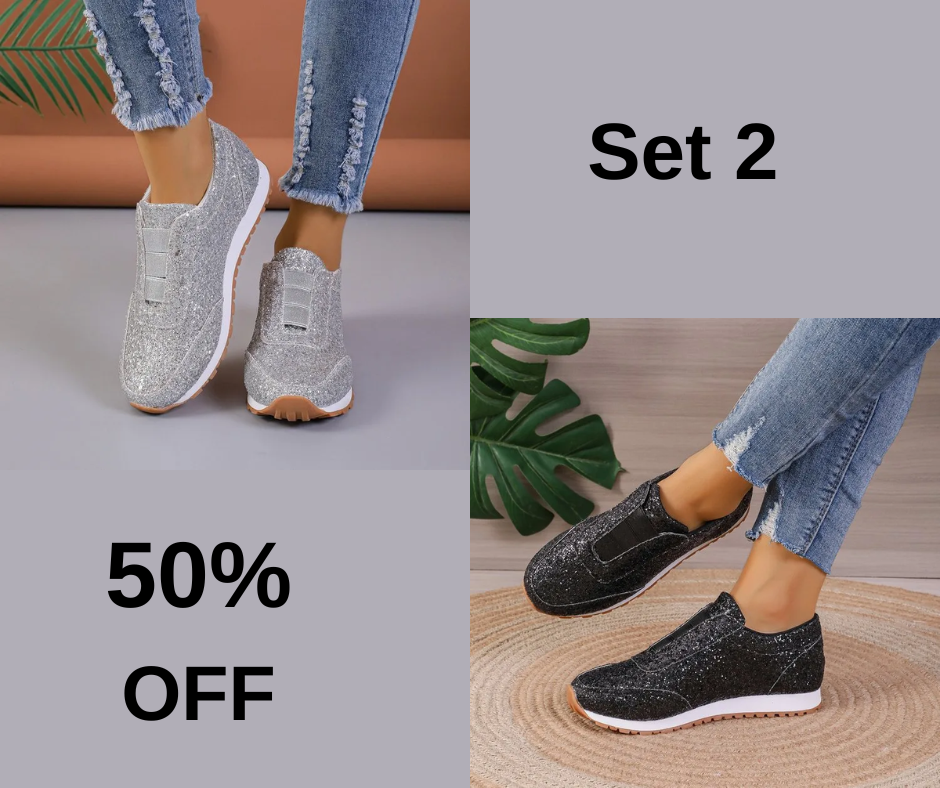 🔥Christmas Sale 60% Off🔥- Sparkling Glitter Elasticated Slip-On Fashion Sneakers