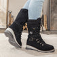 🔥 Last Day 60% OFF 🔥 Avery - Women Buckle Lace Knitted Mid-calf Boots