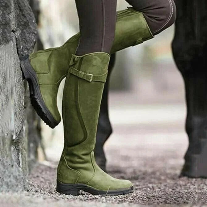 2023 Flash Sale 70% OFF🔥-Women Leather Low Heel Comfy Boots