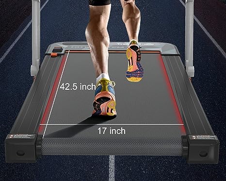HOTSYSTEM 2 in 1 Installation-Free Folding Treadmill, 2.5HP Portable Under Desk Treadmill with Bluetooth, LED, Remote Control Smart Treadmill for Home Office Cardio Exercise