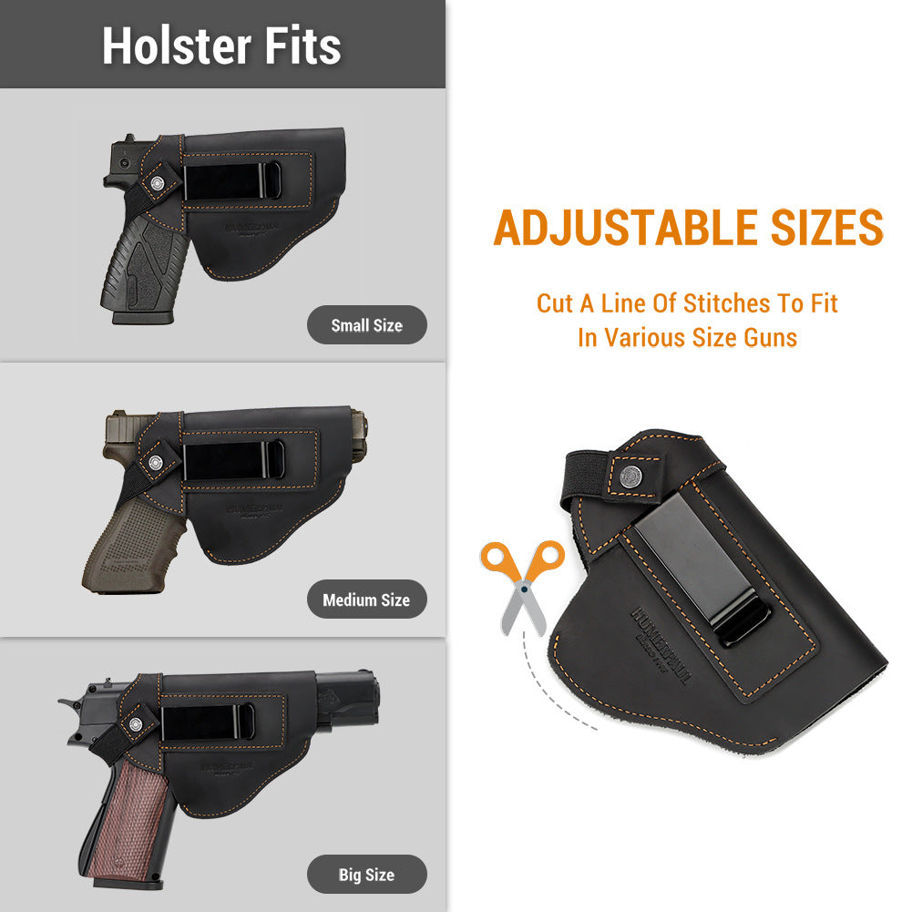 HUMERPAUL - Genuine Leather OWB/IWB Gun Holster for Glock