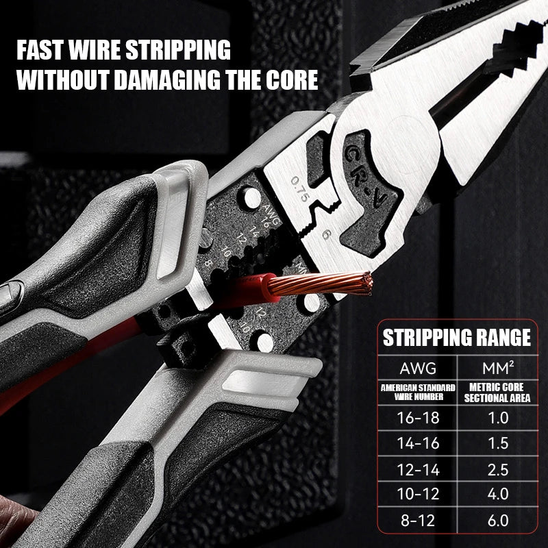 Pliers Crimping Tool Wire Cutters Multifunctional Stripper for Cutting Peeler Sets