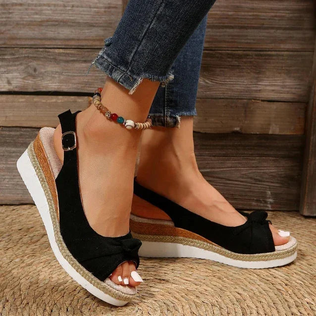 🔥Last Day Promotion 50% OFF - ComfyStep | Women's Sandals for Bunions Ladies Fashion Summer Solid Color Fabric Casual