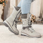 🔥 Last Day 60% OFF 🔥 Avery - Women Buckle Lace Knitted Mid-calf Boots