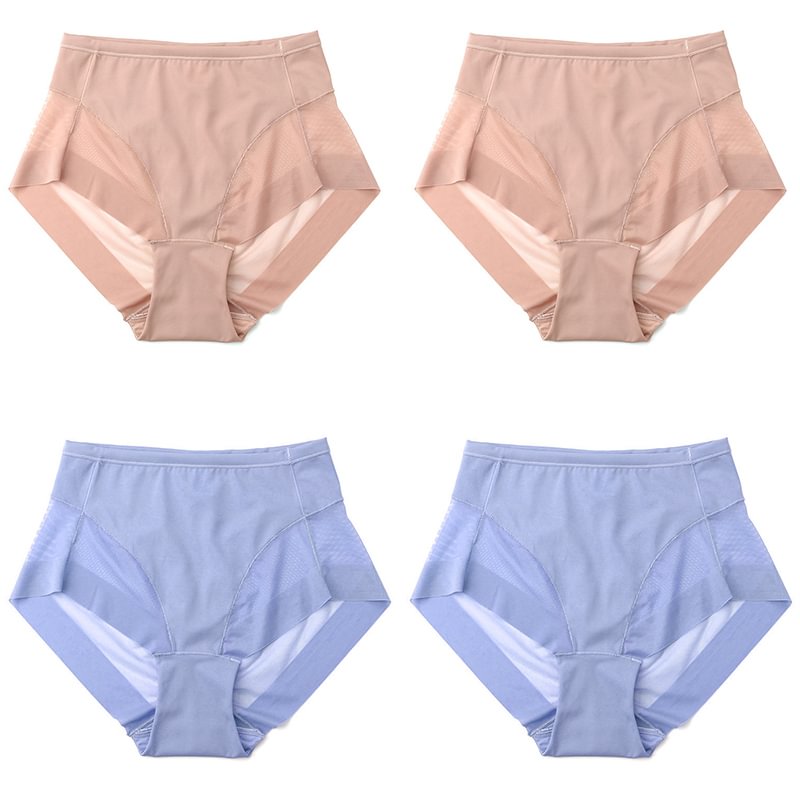 Pay 1 Get 4(4packs) High Waist Ice Silk Seamless Shaping Briefs--Last Day 49% OFF