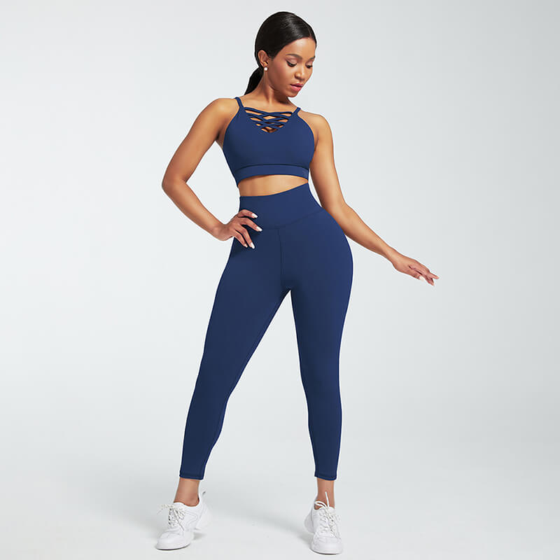 Workout Fitness Trousers Crop Tops（2PCS）