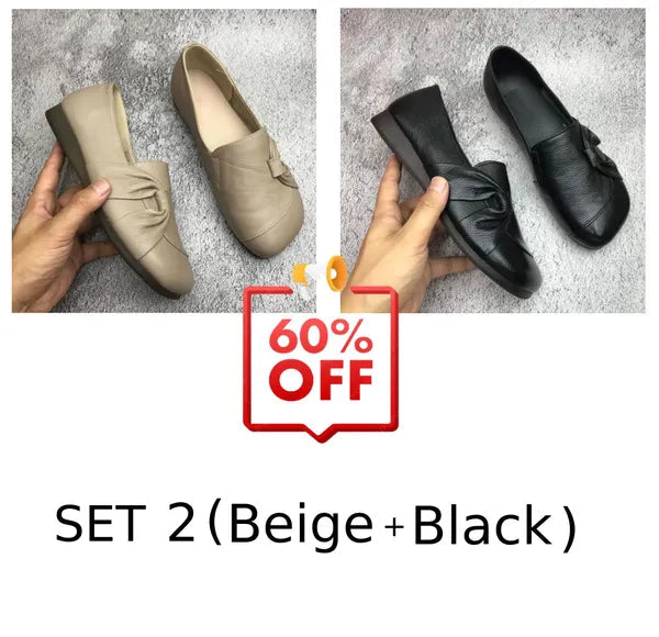 Last Day Promotion 60% OFF - Women's leather soft-soled non-slip shoes